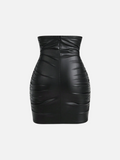 Leather-effect Tight Skirt.