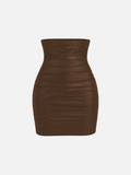 Leather-effect Tight Skirt.