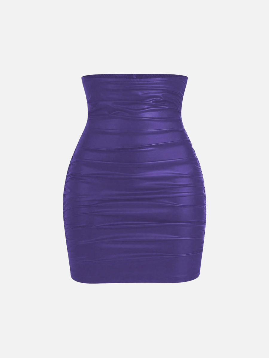 Leather-effect Tight Skirt.