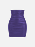 Leather-effect Tight Skirt.