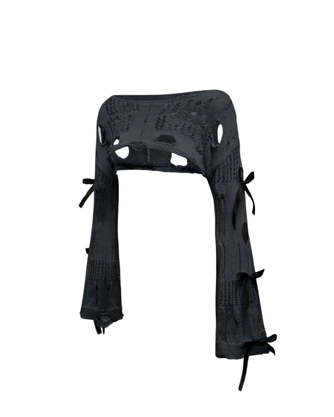 Hollow-shoulder knitted sweater