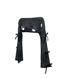 Hollow-shoulder knitted sweater