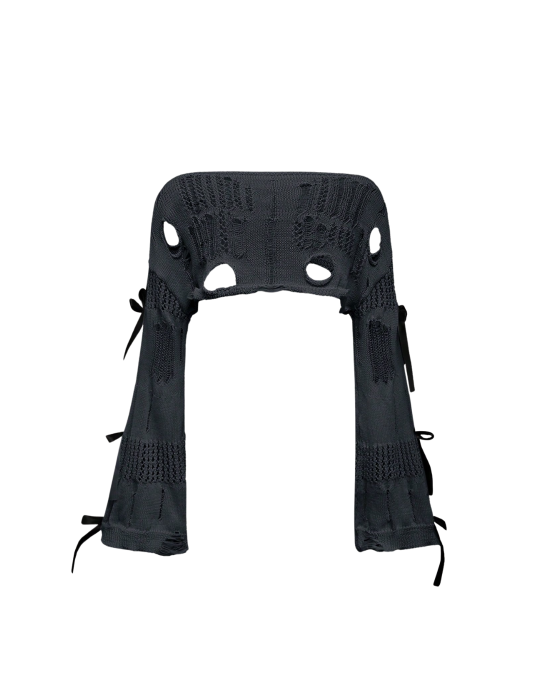 Hollow-shoulder knitted sweater