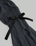 Hollow-shoulder knitted sweater