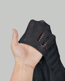 Hollow-shoulder knitted sweater