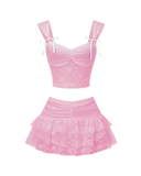Lace Pleated set