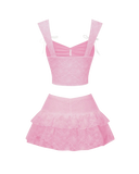 Lace Pleated set