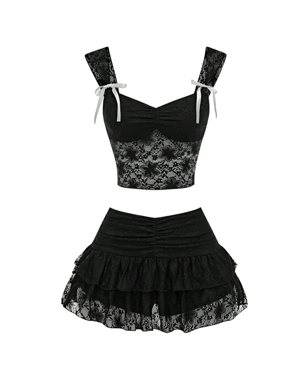 Lace Pleated set