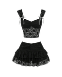 Lace Pleated set
