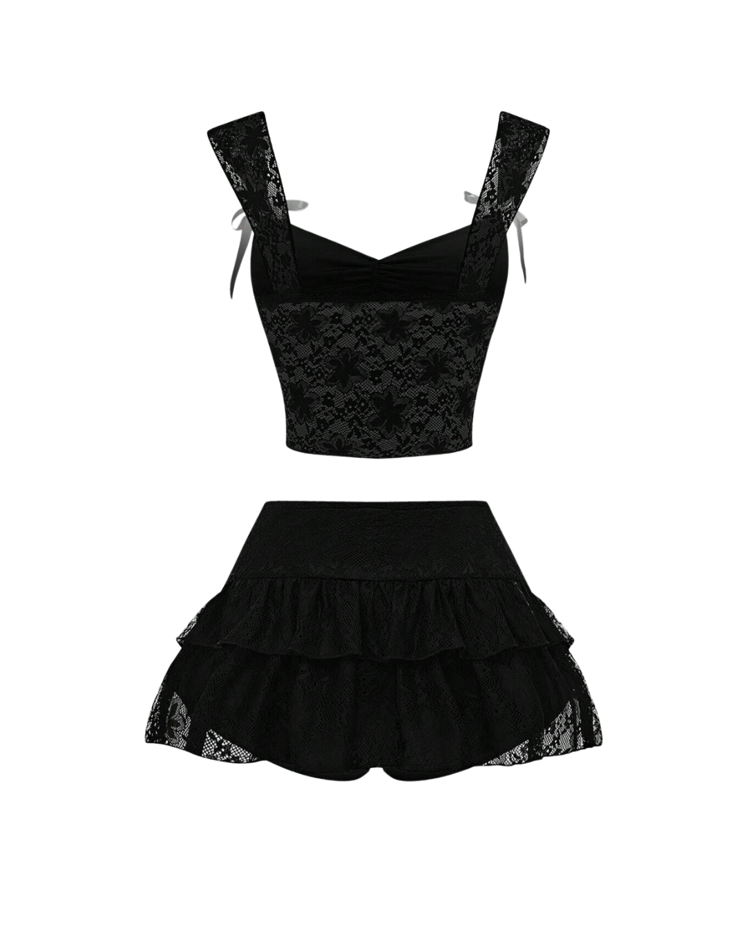 Lace Pleated set