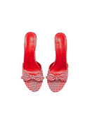 Gingham Bow Heeled Mules