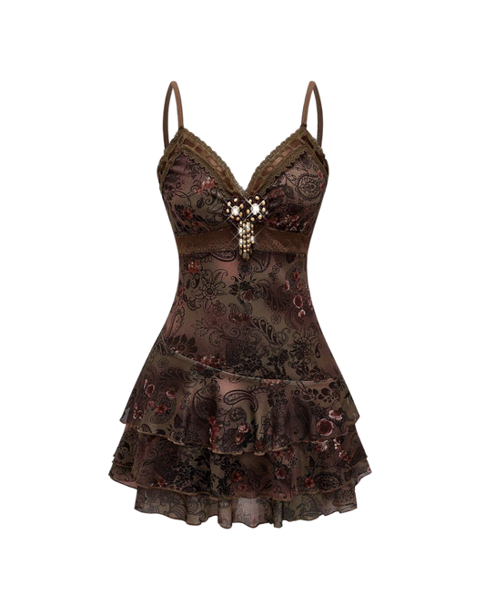Vintage Layered Mini Dress
