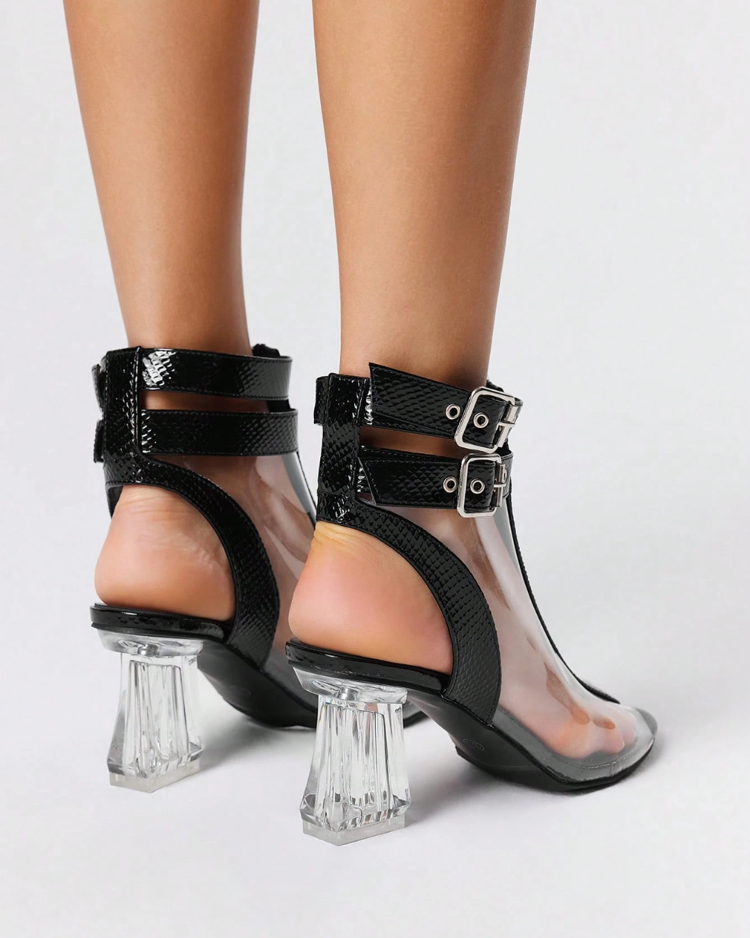 Clear Heel Sandals