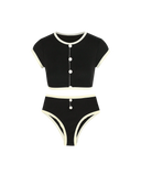Button-Up Bikini Set