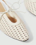 Cream Pointed Flats