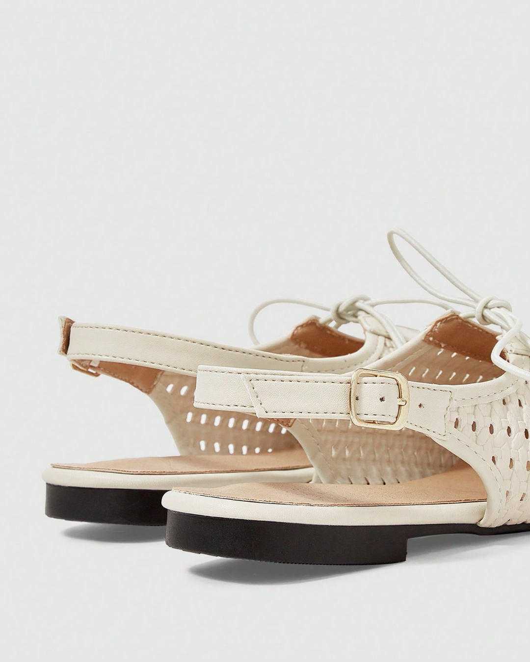 Cream Pointed Flats