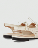 Cream Pointed Flats
