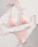 Pastel Lace Trim Bikini