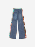 Print Patchwork Jeans