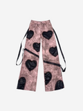 Black Heart Wide-Leg Jeans