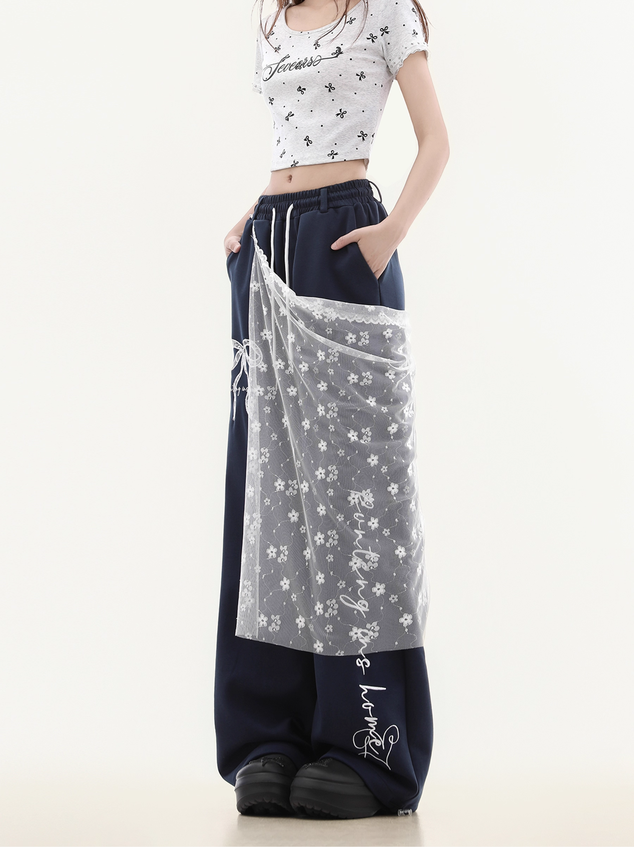 Lace Wide Pants
