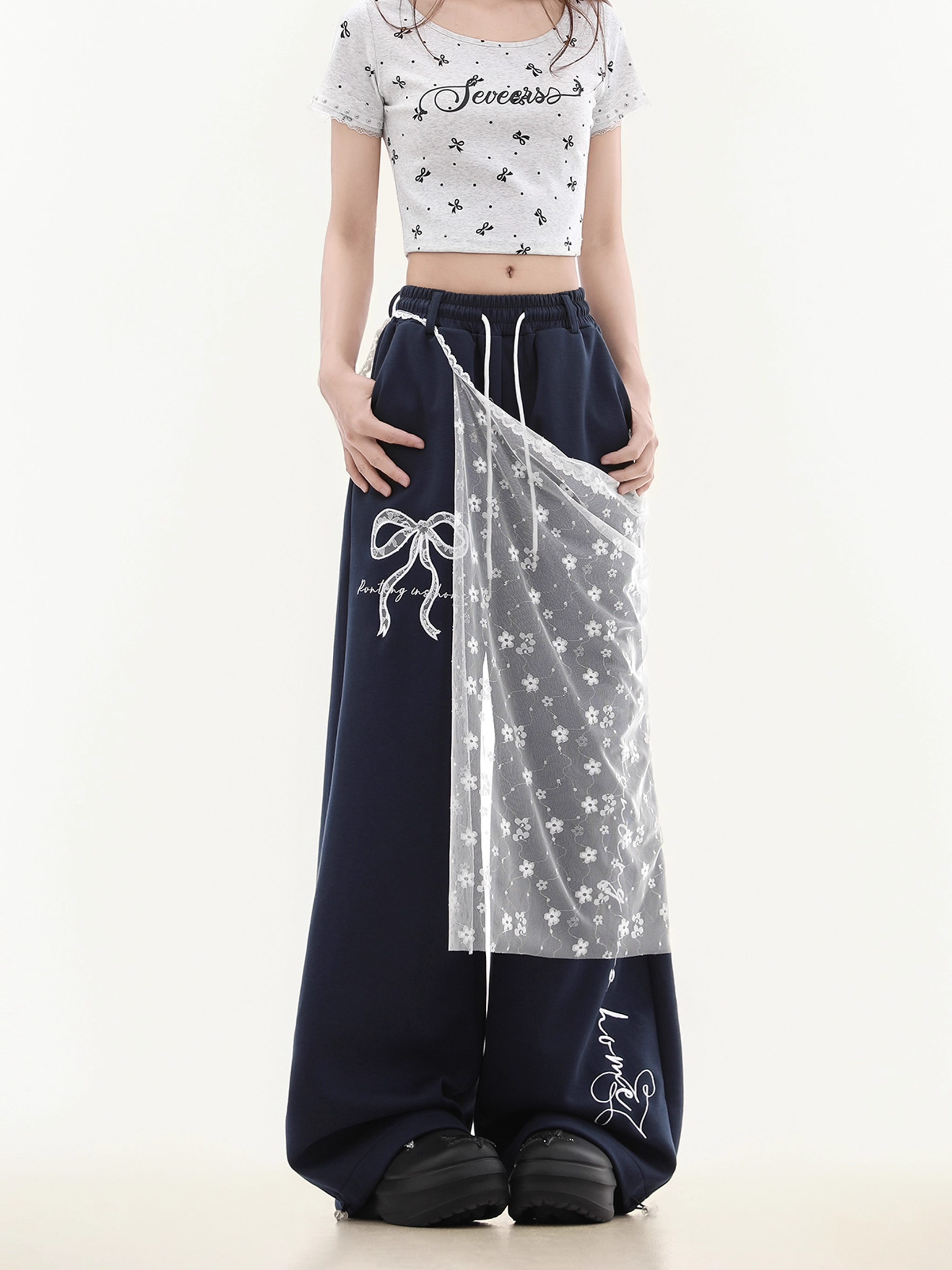 Lace Wide Pants