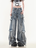 Cargo Wide-Leg Jeans