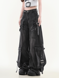 Cargo Wide-Leg Jeans