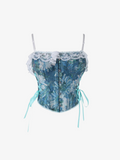 Floral vintage Lace-Up Corset