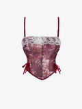 Floral vintage Lace-Up Corset