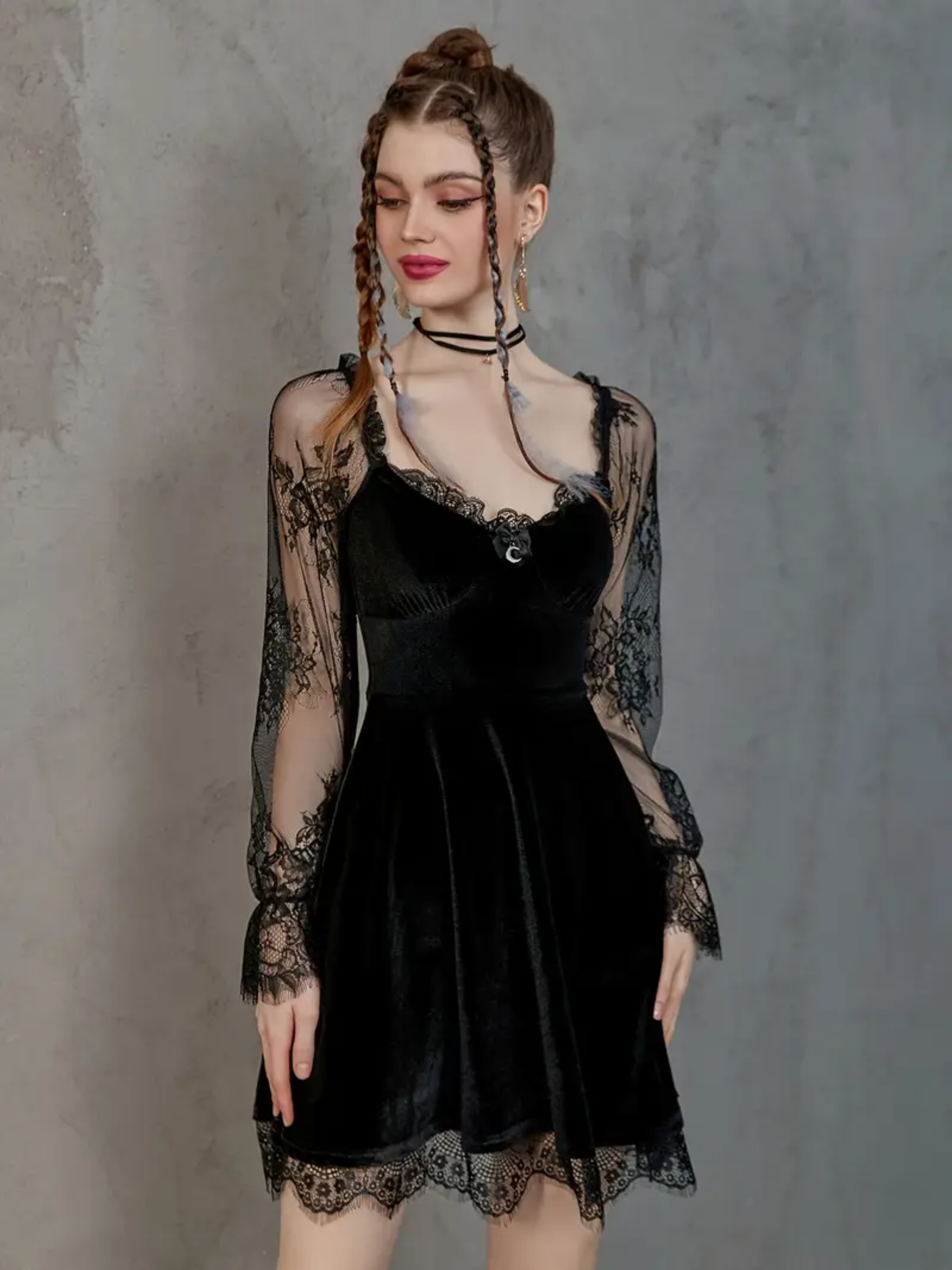Velvet Waist Dress