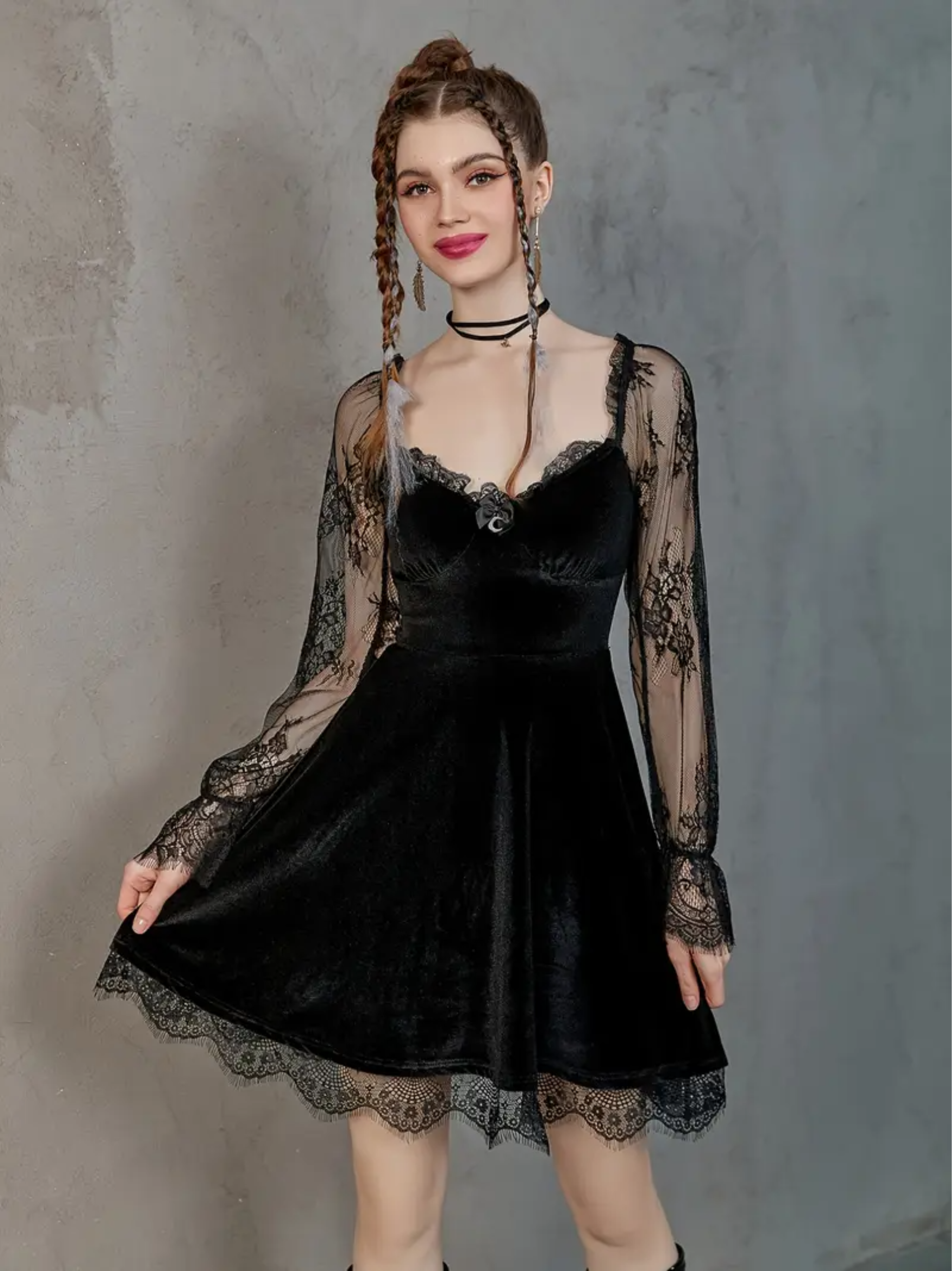 Velvet Waist Dress