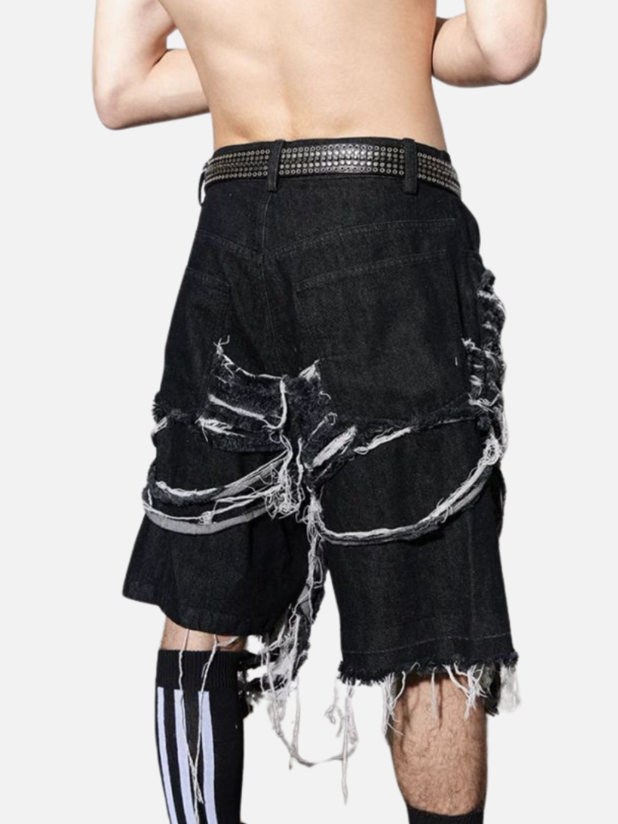 Distressed Denim Shorts