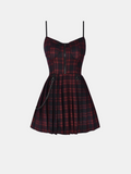 Chain Plaid Mini Dress